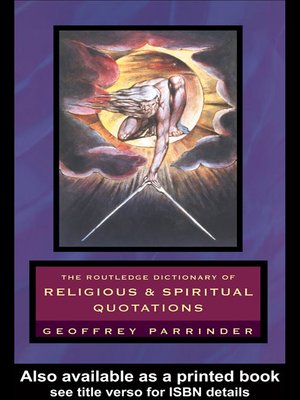 cover image of The Routledge Dictionary of Religious and Spiritual Quotations